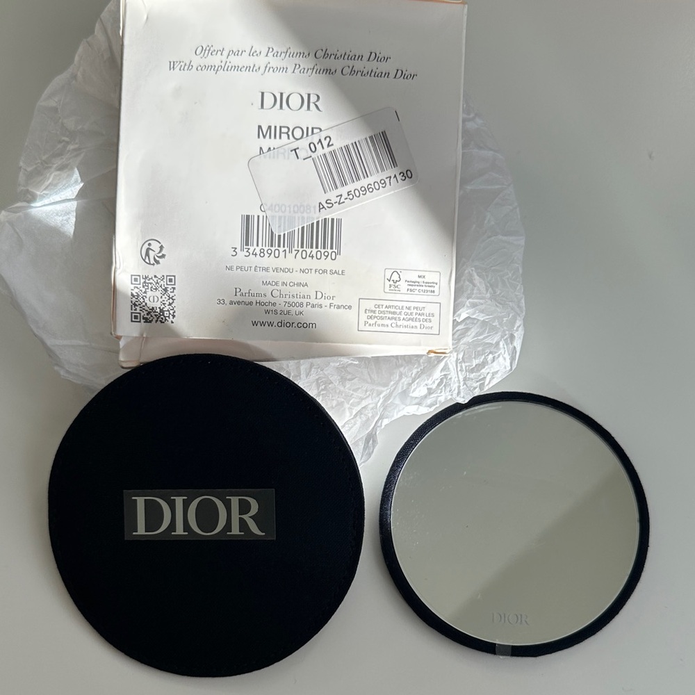 Dior Black and Silver Compact Mirror